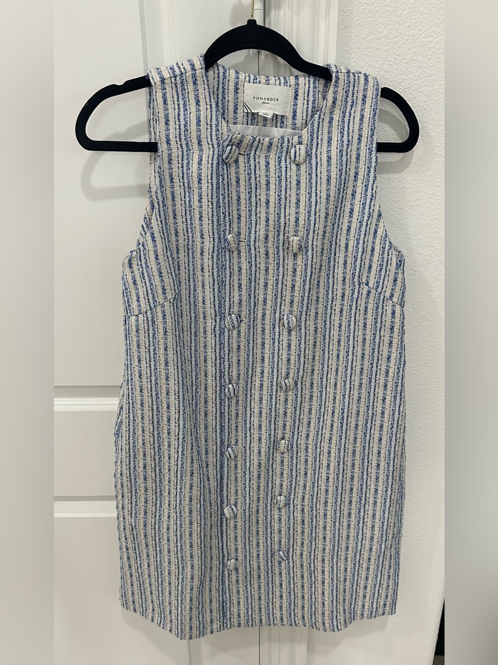 Pomander Place by Tuckernut Tweed Sleeveless Double Breasted Dress Size M